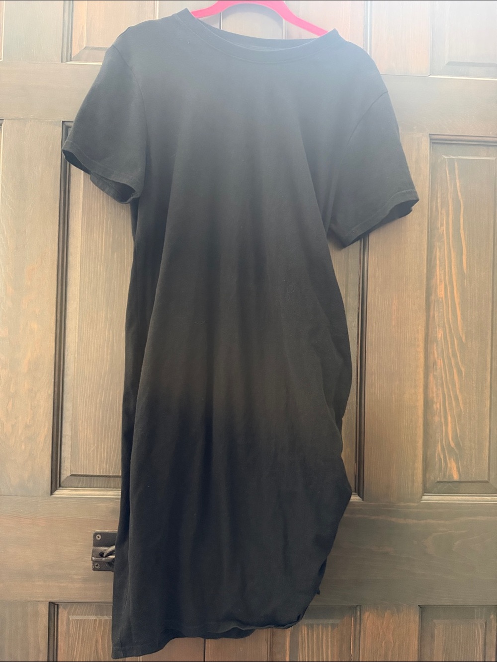 Women’s black ruched t-shirt dress universal thread size medium